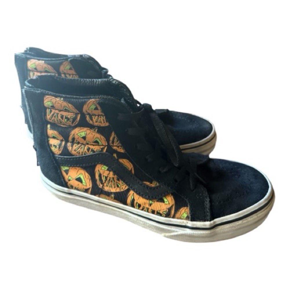 Vans Kids High-Top Sneakers - Black and Orange Pumpkins 🎃